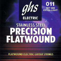 GHS Flatwound köszörült elektromos gitárhúr készlet 11-46