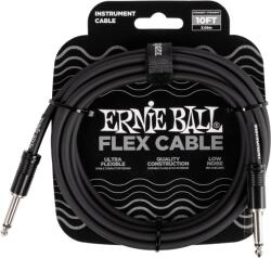 Ernie Ball Flex fekete hangszerkábel 3M egyenes-egyenes