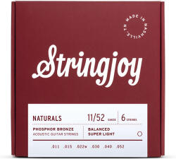 Stringjoy Naturals 11-52 foszforbronz akusztikus gitárhúr készlet
