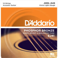 D Addario D'Addario EJ41 Phosphor Bronze 12-húros akusztikus gitár húrkészlet 9-45