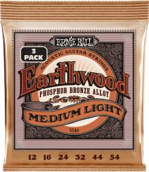 Ernie Ball Earthwood Foszfor Bronz 3 húrkészlet 12-54