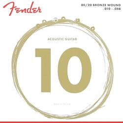 Fender 80/20 bronz akusztikus gitárhúr készlet 10-48