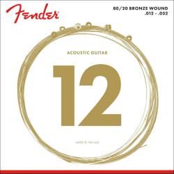 Fender 80/20 bronz akusztikus gitárhúr készlet 12-52