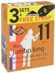 Rotosound Jumbo King foszfor bronz akusztikus gitár 3 darabos húrkészlet 11-52 light