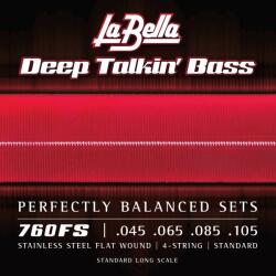 La Bella 760 Deep Talking Flatwound basszusgitár készlet 45-105