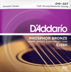 D Addario D'Addario EJ38H foszforbronz gitárhúr Nashville hangolás 010-027