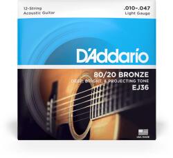 D Addario D'Addario EJ36 80/20 bronz 12-húros akusztikus húrkészlet 10-47