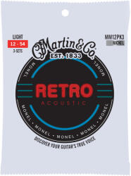 Martin Retro akusztikus 3 pack húrkészlet 12-54
