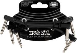 Ernie Ball Flex fekete patch kábel 7, 5cm 3db/szett