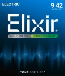 Elixir Optiweb elektromos gitár húrkészlet 009-042