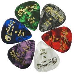 Martin 351 celluloid Medium pengető 0, 73mm tortoise Multi-pack 6db