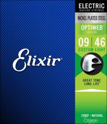 Elixir Optiweb elektromos gitár húrkészlet 009-046