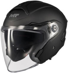MT Helmets Casca Moto Cosmo SV S Pure Black Matt A1 Jet DOT ECE 22.06 1450gr cu Sunvisor MTH000KRA553 (MTH000KRA553)