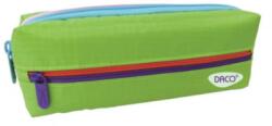DACO Penar Tip Borseta DACO, 22x7.5x5 cm, Doua Fermoare cu Doua Compartimente, Poliester, Verde (6425871031948) Penar