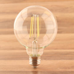 GLOBO Sursă de lumină LED E27, 7 W, 850 lm, alb rece, sticlă transparentă (11526C)