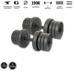 GazoFitness 2 x 14Kg. (Össz: 28Kg)Menetes súlyzórúddal