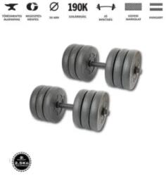 GazoFitness Kézi Súlyzó 2 x 16, 5Kg. (Össz: 33Kg)Menetes súlyzórúddal