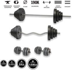 GazoFitness Hardcore Szuperszett Csomag 108 Kg (Menetes súlyzórúddal)