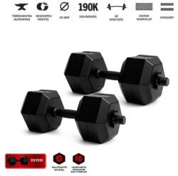 GazoFitness Állítható Hexagon Kézi Súlyzó 2×11, 5 kg (Összesen: 23 kg)