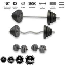 GazoFitness Szuperszett Csomag 106 Kg (Menetes kézisúlyzórúddal) + Tárcsatartó állvány