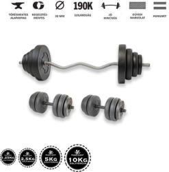 GazoFitness Hardcore Készlet Francia Rudas 66, 5 Kg (Menetes kézisúlyzórúddal)