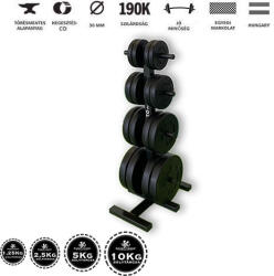 GazoFitness Súlytárcsa Tartó Állvány 75 Kg Súllyal