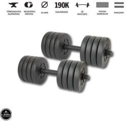 GazoFitness 2x 11, 5 Kg. (Össz: 23Kg. )Menetes súlyzórúddal