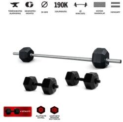 GazoFitness Hardcore Hatszögletű Súlyzó Csomag (Összesen: 30 kg)