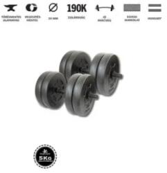 GazoFitness Kézi Súlyzó 2 x 21, 5Kg. (Össz: 43Kg)Menetes súlyzórúddal