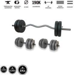 GazoFitness Hardcore Szett Francia rudas 50 Kg (Menetes kézisúlyzórúddal)