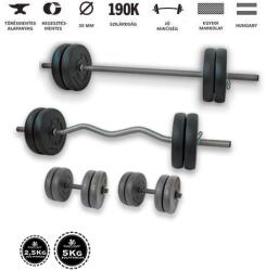 GazoFitness Hardcore Szuperszett 66 Kg (Menetes kézisúlyzórúddal)