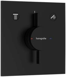 Hansgrohe - Beépített csaptelep, 2 készülékhez, matt fekete színű 75417670IIJ4 (75417670IIJ4)