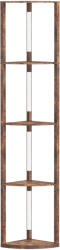 HomCom Lampă LED de podea cu rafturi, dimabilă în 5 trepte, lampă modernă de podea cu 3 trepte de luminozitate și comutator de picior, Maro rustic | Aosom Romania (B31-465V90RB)