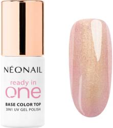 NEONAIL Ready In One 3in1 UV Gel Polish géles körömlakk gyémántporral árnyalat 01 One Rose Glow 7.2 ml