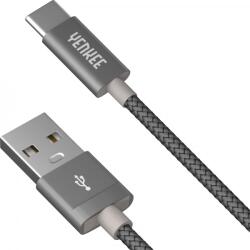 YENKEE YCU 301 kábel USB A 2.0 / USB C (1m) (gray) (45013683) (45013683)