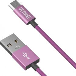 YENKEE YCU 221 PPE kábel USB-A /// micro USB (1m) (purple) (45013673) (45013673)