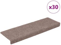 vidaXL 30 db krém öntapadó lépcsőszőnyeg 65x21x4 cm 3365691 (3365691)