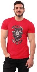 D&B Férfi/Unisex Póló ST00167 Ride Piros-Méret L (ST00167RideRedL)