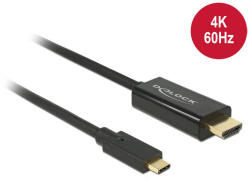 Delock 85290 USB-C & gt; HDMI (60 Hz) kábel 1 m fekete