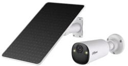Dahua Camera supraveghere WiFi 6 dual band cu panou solar si iluminare duala Dahua KIT/BF4CP-0210B/M0508, 4 MP, 2.1 mm, IR/lumina alba 15/20 m, PIR 12 m, acumulator 20.44 Wh, detectare persoane si vehicule,