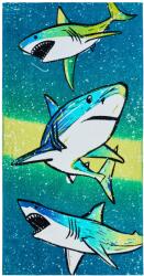 H Hotel Supplier Hotel Supplier Shark Frenz strandtörölköző, 76x152 cm, 100% pamut, Mintás