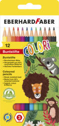 Eberhard Faber Creioane colorate plastic 12 culori eberhard faber (EF514812)