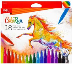 Deli Carioci Deli DLEC10010 ColoRun, 18 culori (DLEC10010)