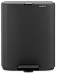 Brabantia Cos de gunoi Brabantia Bo Pedal 1010133, 12 L, Inchidere usoara, Baza antiderapanta, Acoperire minerala, Gri inchis (1010133) Cos de gunoi
