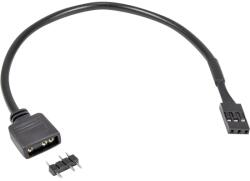 Inter-Tech Adapterkábel 3Pin 5V RGB VDG csatlakozóhoz fekete 20cm 88885550 (88885550)