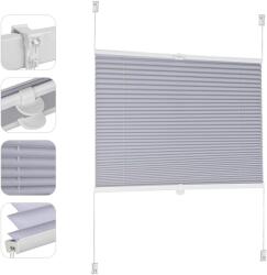 Sekey pleated blinds without drilling, window pleated blinds Klemmfix blinds 130 cm wide, tensioned opaque sun protection window blind, 130x150cm, blue-gray - BL-1330 (B0CPLXCF3V)