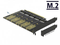 Delock PCI Express x16-kártya & gt; 5 x belső M. 2 aljzat B nyílással / SATA (90435)