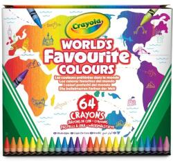Crayola Crayola: cele mai îndrăgite culori ale lumii - creioane cerate, set de 64 bucăți (52 1552)