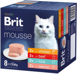  marka niezdefiniowana Brit Premium by Nature macskaeledel-habkeverék 8x85g