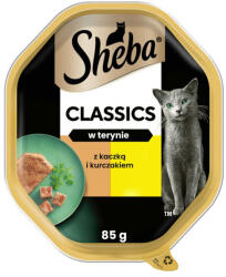 Sheba SHEBA Finesse tál 85 g - teljes értékű nedves eledel felnőtt macskáknak, kacsával és csirkével, pástétom formájában